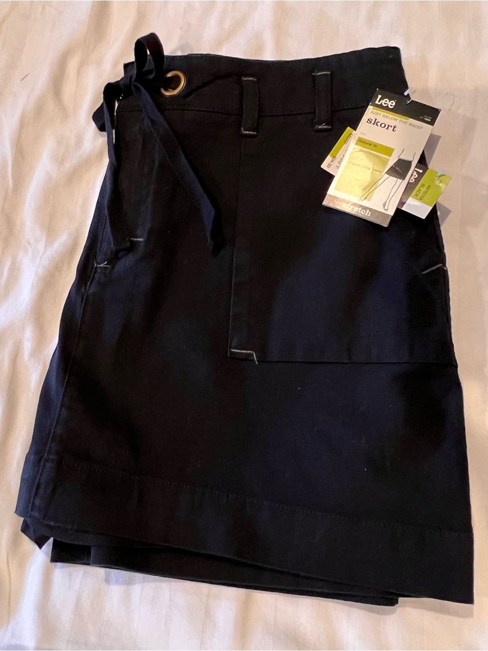 Lee Women's Cargo Skort Black Size 12P NEW WITH TAGS